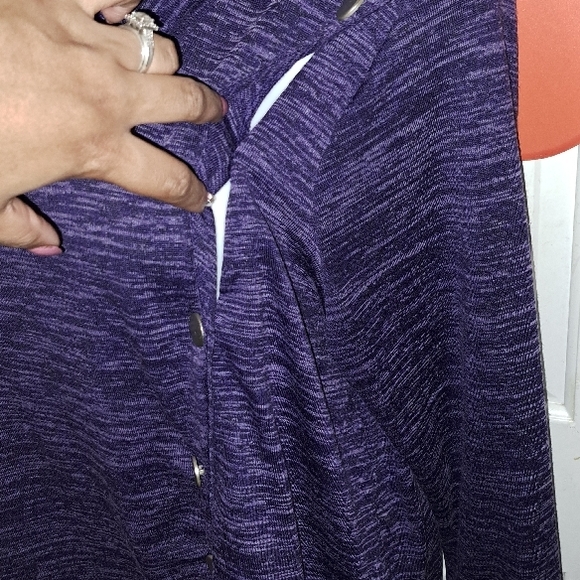 🆕️Purple Cowl Neck Sweater with Button Detail - Picture 5 of 7